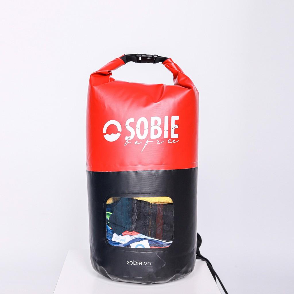 Túi Chống Nước Dry Bag 20L Đỏ Đen Sobie