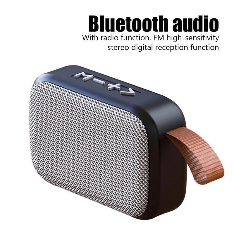 Loa kết nối không dây bluetooth loa di động ngoài trời âm thanh stereo hỗ trợ TF có thể tìm kiếm các đài phát thanh Color: green