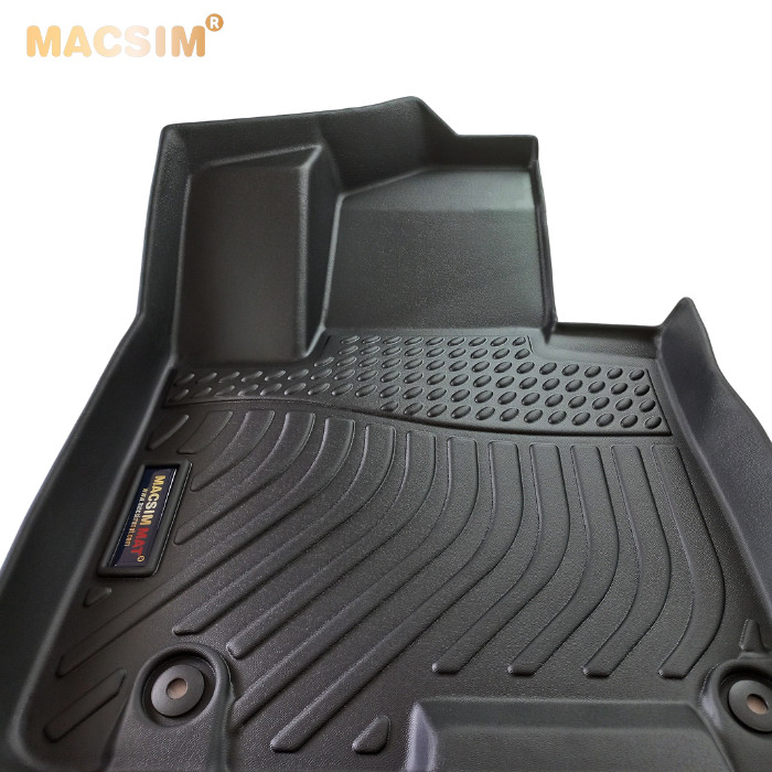 Thảm lót sàn xe ô tô sd Hyundai Tucson 2022 Nhãn hiệu Macsim chất liệu nhựa TPE cao cấp màu đen
