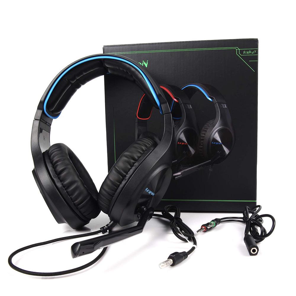 LETTON L6 3.5mm Gaming Headset Stereo Over-Ear Headphones with Adjustable Microphone for PC Laptop Smart Phone