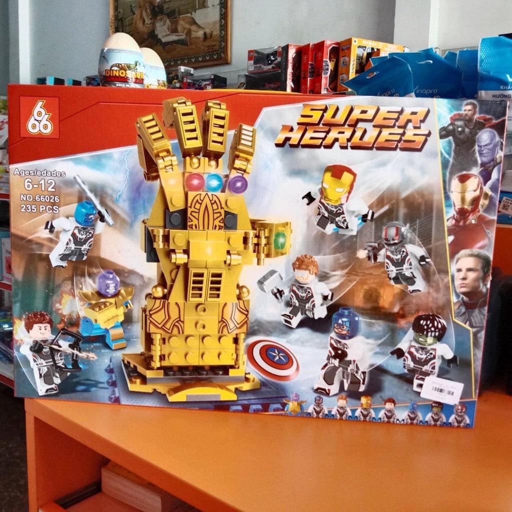 66026 HỘP LOGO RÁP BÀN TAY SN SUPER HEROES 235 MIẾNG