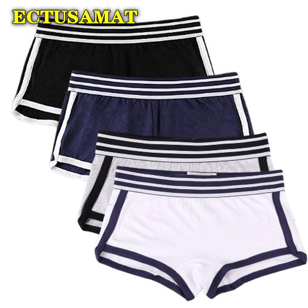 Ectusamat Đồ Lót Nữ Quần Nữ Quần Short Túi Hộp Quần Boxer Cotton Dày Thấp Biên Giới Quần Short Thể Thao Thoáng Khí