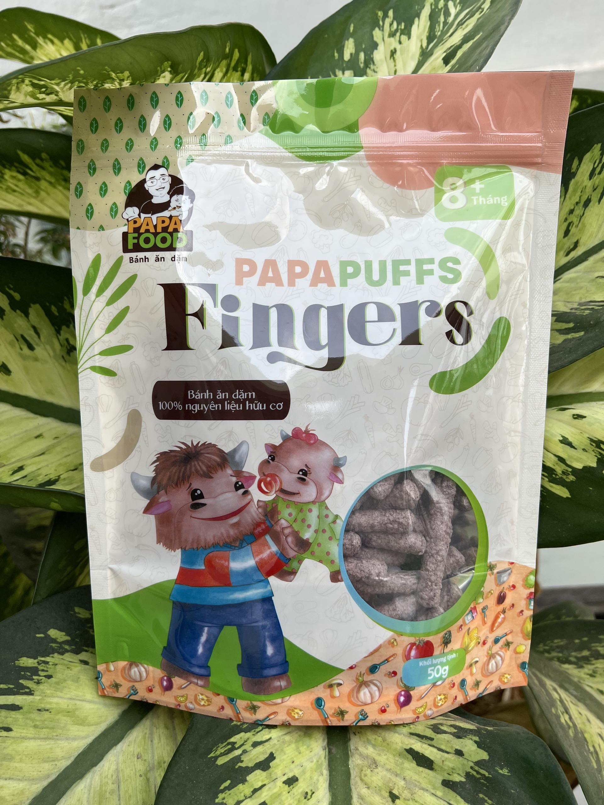 Bánh ăn dặm PAPAFOOD PAPAPUFFS FINGERS - 100% Nguyên Liệu Hữu Cơ