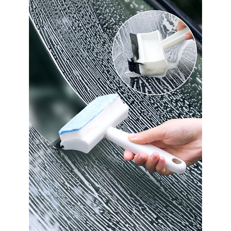 Cây lau kính cầm tay mini 2 mặt tiện lợi thông minh đa năng làm sạch cửa kính cửa sổ kính xe ô tô, đồ chùi kiếng