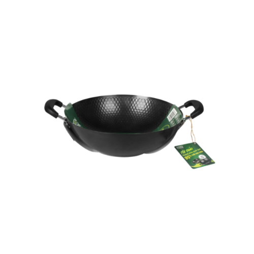 Chảo xào thép sâu lòng vân kim cương Green Cook GCW02 chống dính tự nhiên dùng được trên tất cả các loại