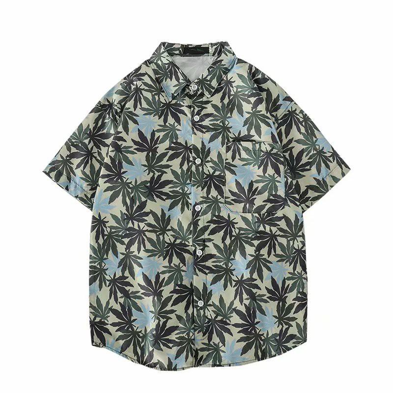 Áo Sơ Mi Nam Ngắn Tay In Hoa