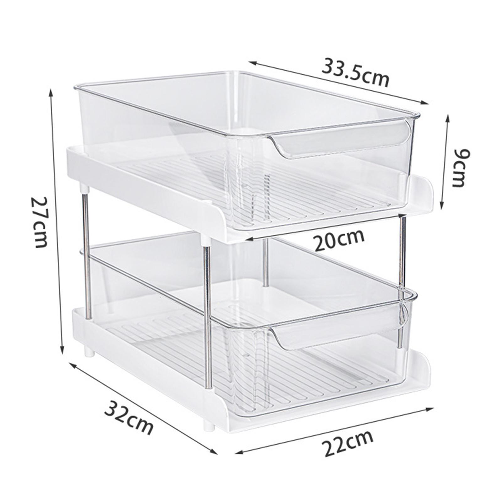 Multifunctional Kitchen Storage Rack Clear Spice Rack for Student Dormitory