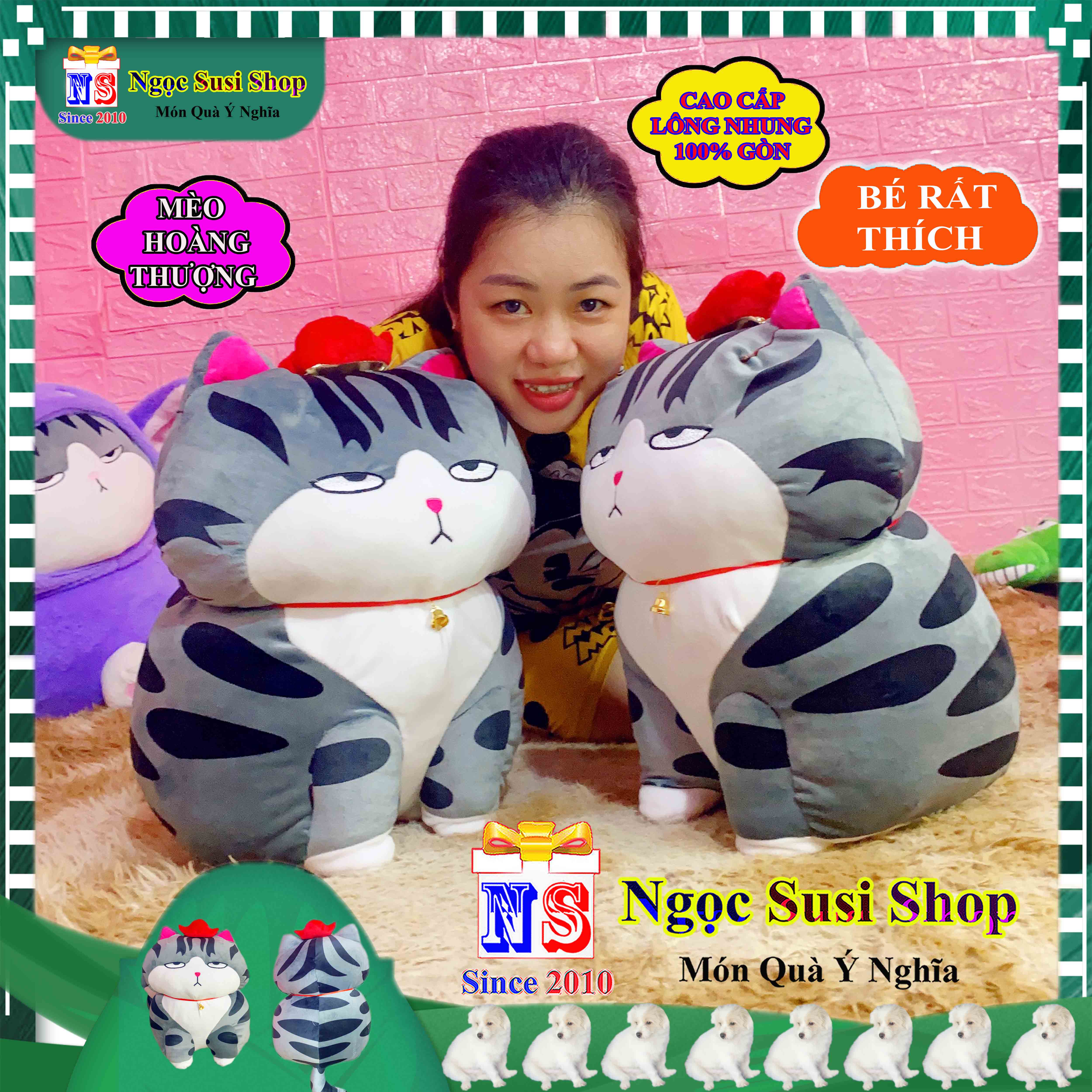 GẤU BÔNG CON MÈO HOÀNG THƯỢNG CAO CẤP ĐẸP NHƯ ẢNH SIÊU CƯNG - THÚ BÔNG CON MÈO MẪU MỚI