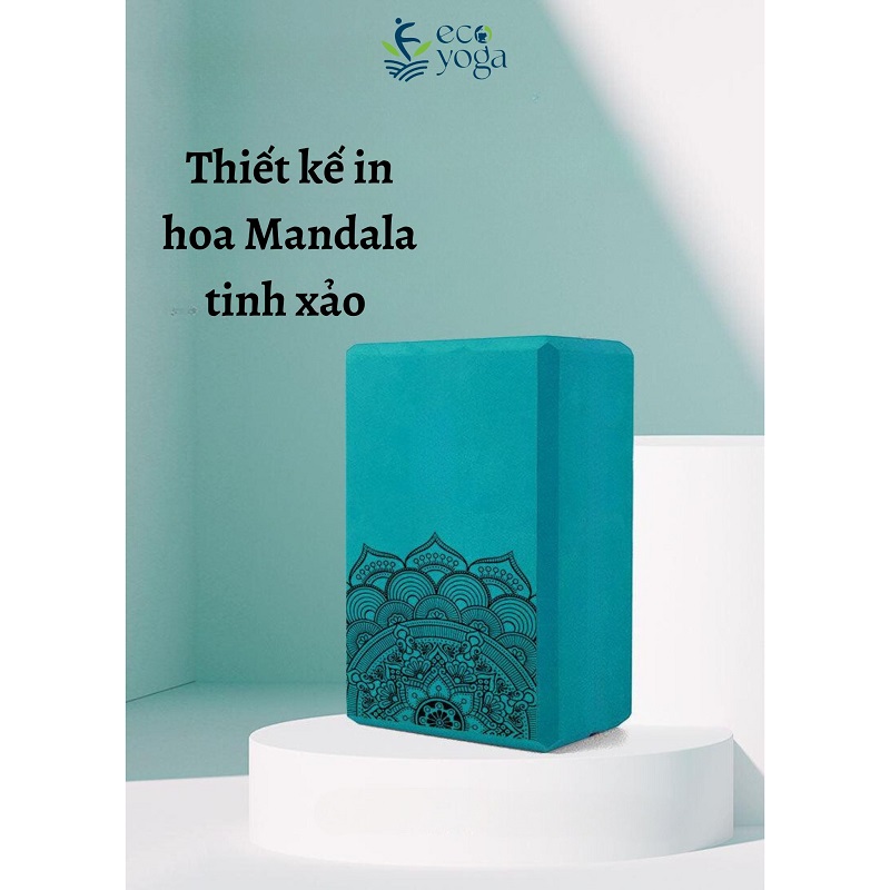 Gạch Tập Yoga In Hoa Madala 240g và 340g Chất Liệu EVA An Toàn , Bảo Vệ Sức Khỏe Của Bạn Khi Tập Luyện