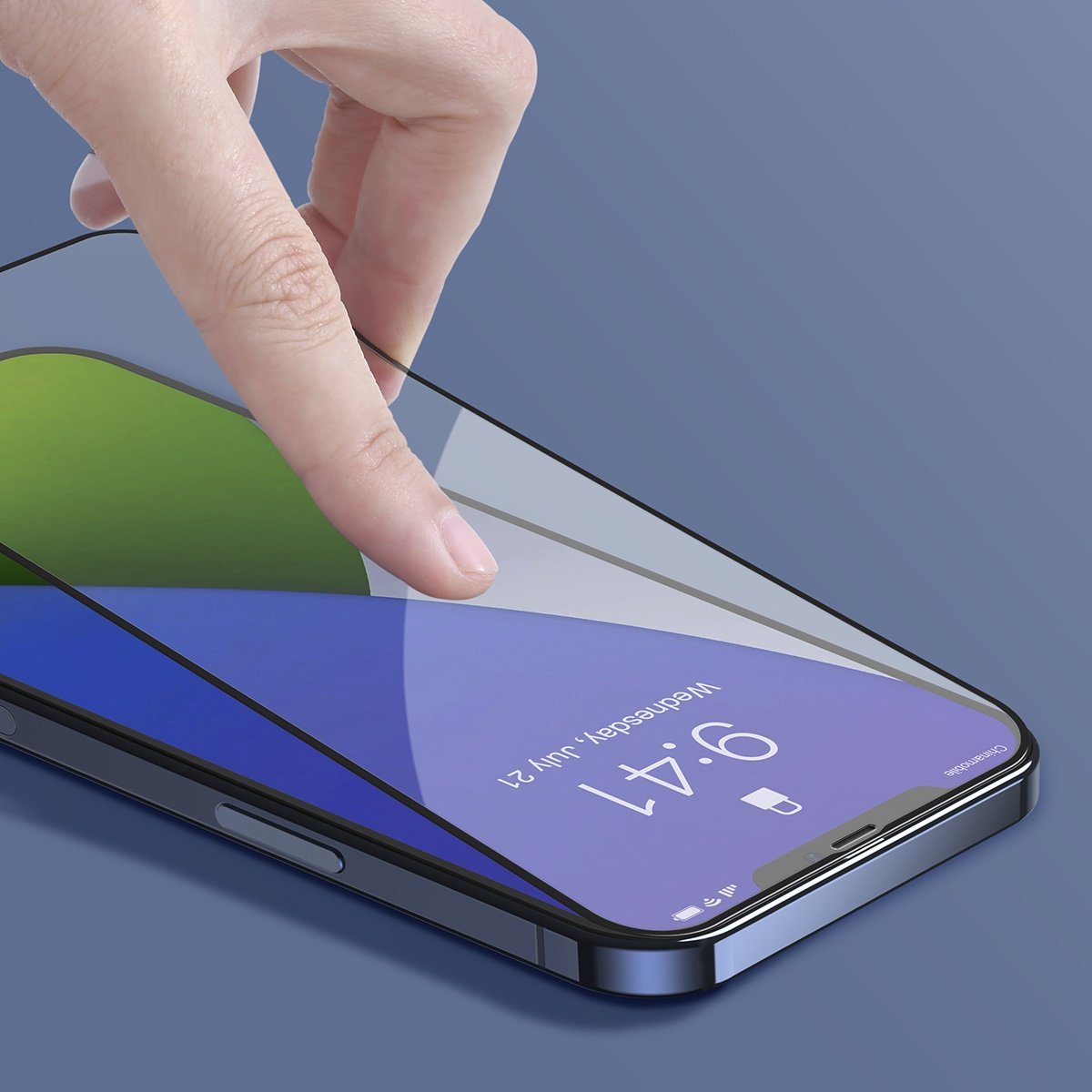 Miếng dán kính cường lực Full 3D Baseus cho iPhone 12 pro / 12 - Hàng chính hãng