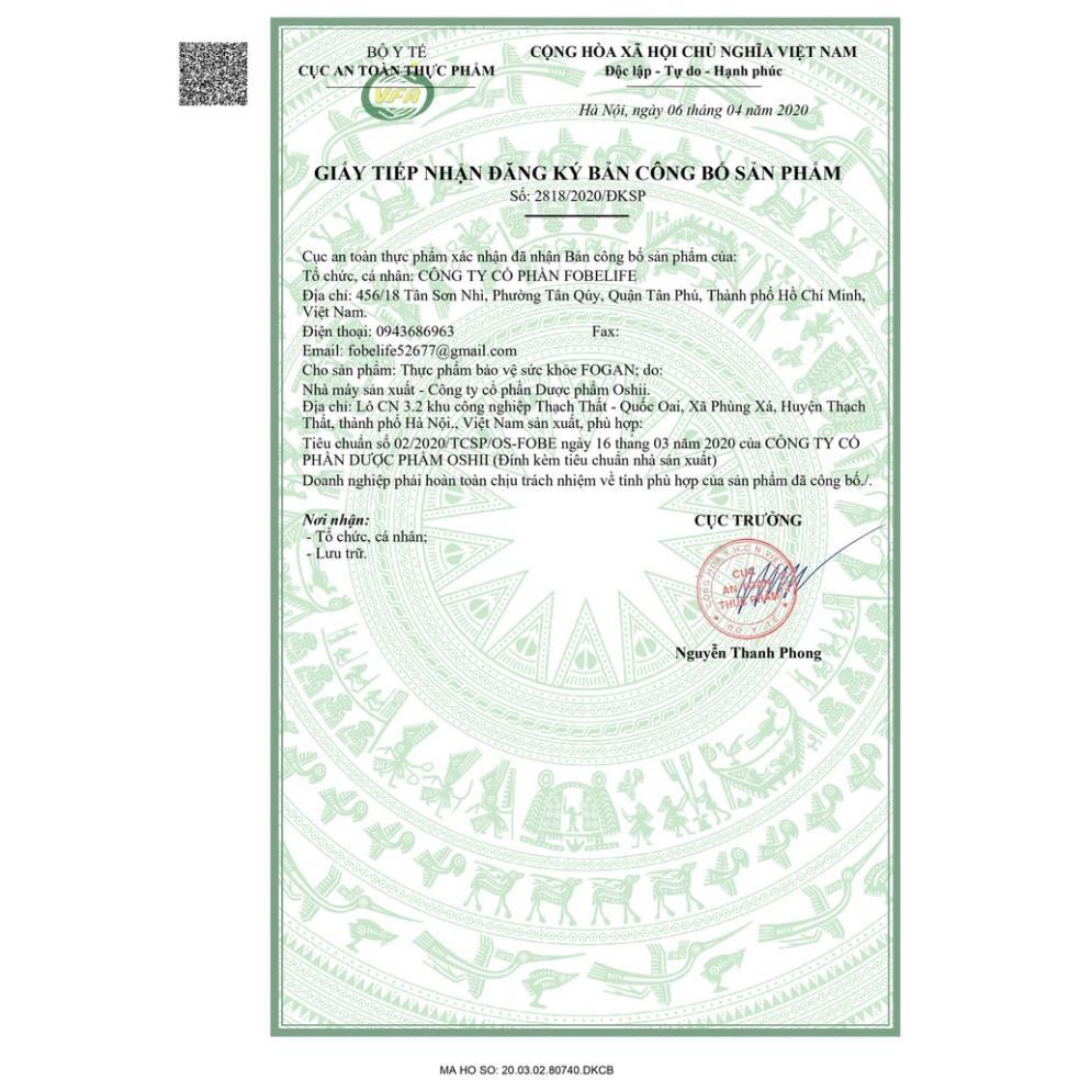 Viên Uống Mát Gan Giải Độc Gan Thanh Nhiệt Cơ Thể FoGan - Hộp 20 viên