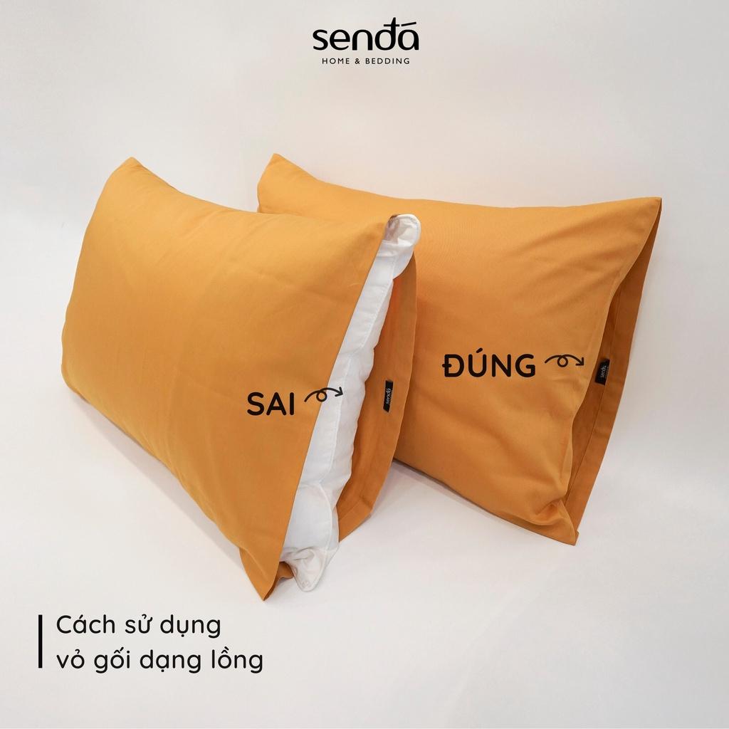 Vỏ gối Cotton Twill Hàn Quốc 50x70 45x65 cm Sen Đá Home Bedding trơn màu, bao áo gối nằm cotton 40s thô lụa cao cấp