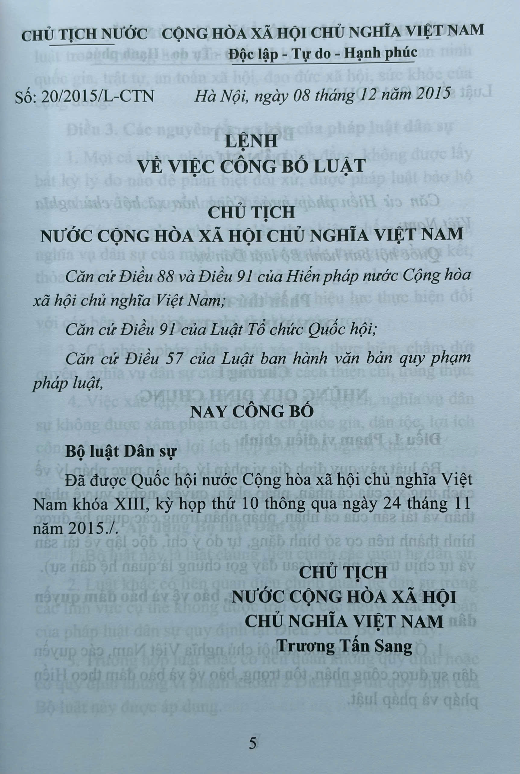 Bộ luật Dân sự