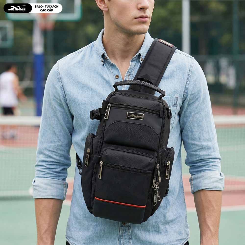 Túi Đeo Chéo Cao Cấp Xbags Apex XB9103 Màu Đen, Chống Nước, Thiết Kế Đa Năng, Nhiều Ngăn Thông Minh, Hiện Đại Cá Tính!