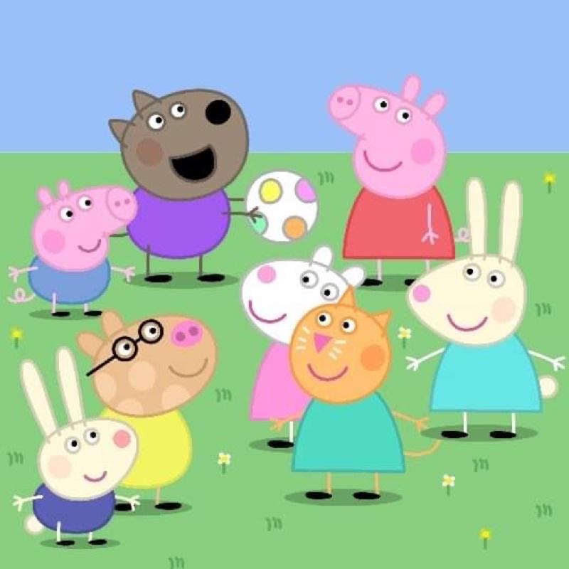 Bộ tranh đính đá 5D tự làm họa tiết hình heo Peppa pig