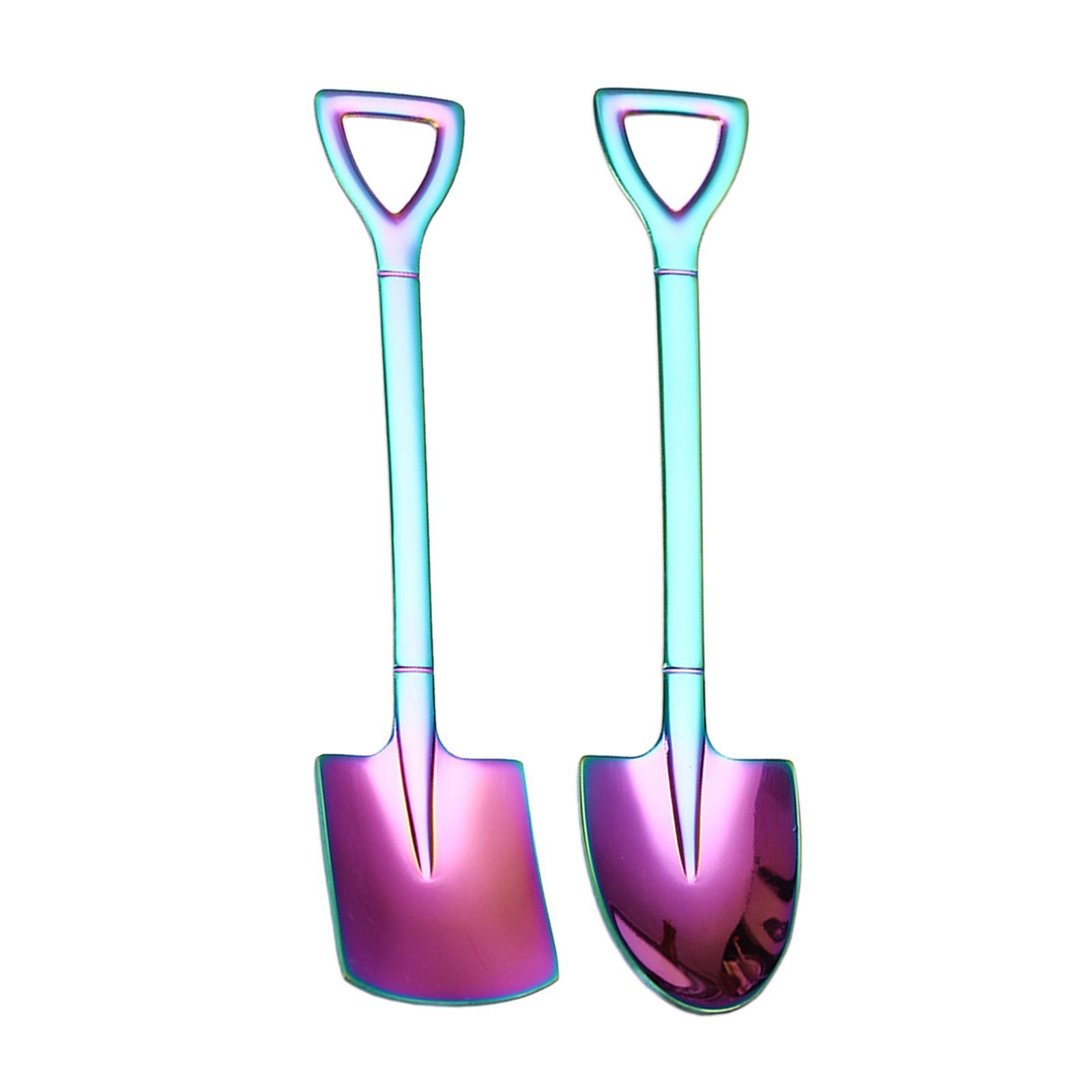 2pcs Dessert Stirring Mixing Spoon for Cream of Sugar Coffee