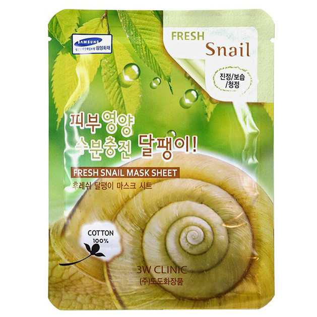 Mặt Nạ Dưỡng Chất Colagen Ốc Sên 3W Clinic Fresh Snail Mask Sheet 23ml