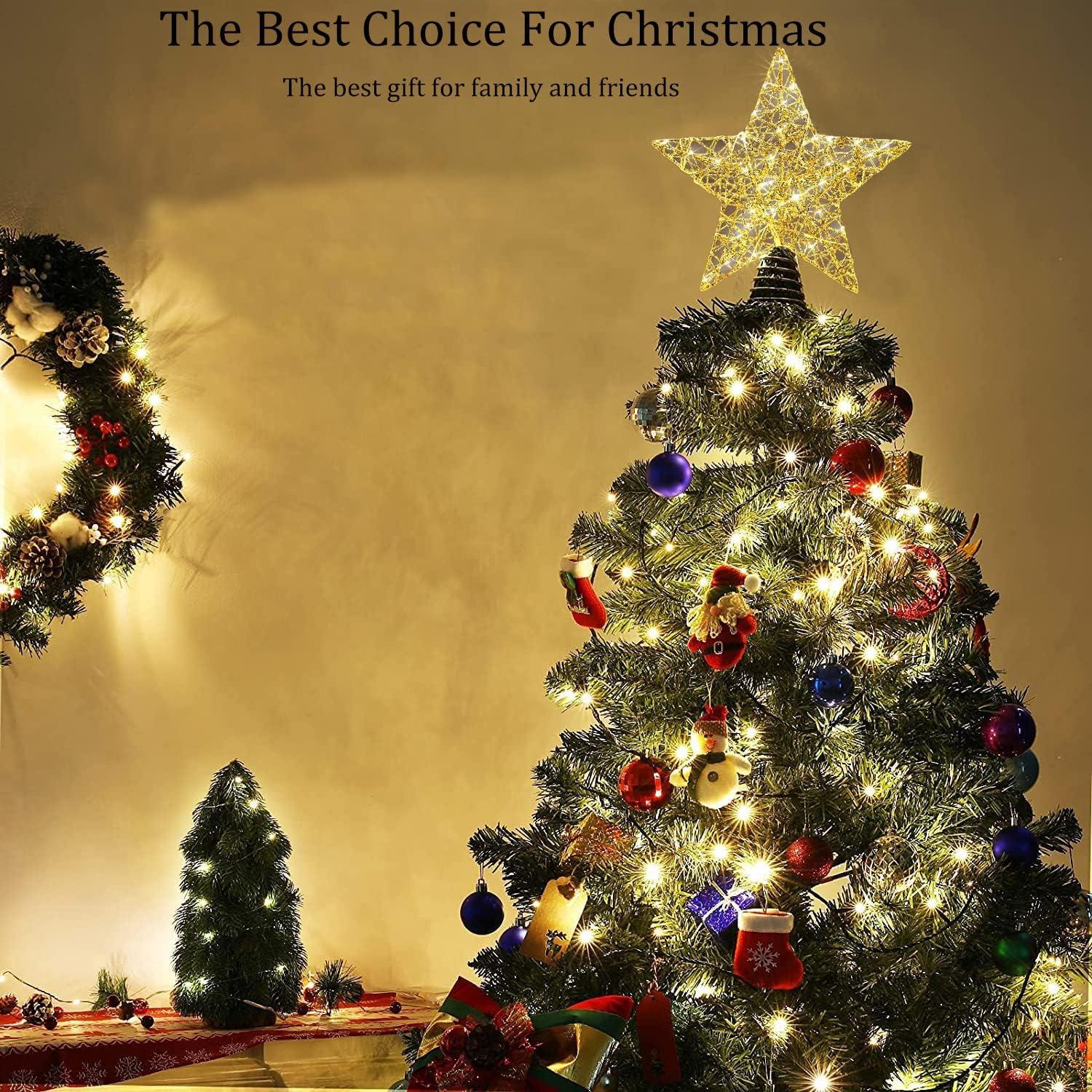 Cây Giáng Sinh Ngôi Sao, 20Cm Ngôi Sao Cây Thông Noel, Thiết Kế Kim Loại 20 Đèn LED Cây Thông Noel Quán Quân Cho Lễ Hội Giáng Sinh Trang Trí Nhà Cửa