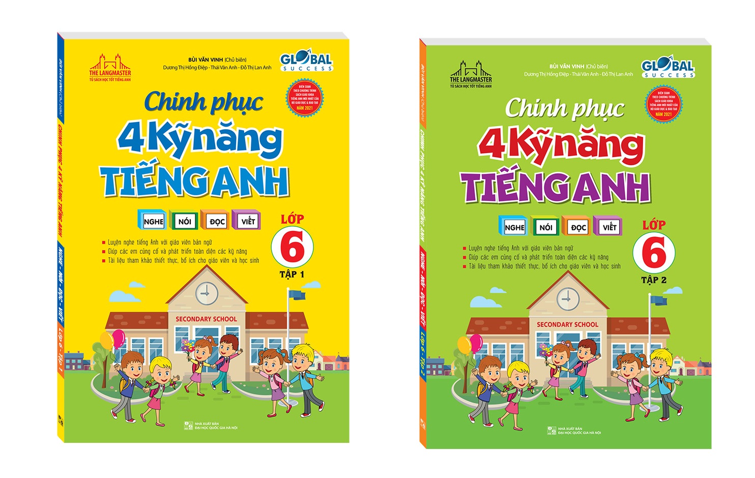 Combo GLOBAL SUCCESS Chinh phục 4 kỹ năng tiếng anh Nghe - nói - đọc - viết lớp 6 tập 1+2