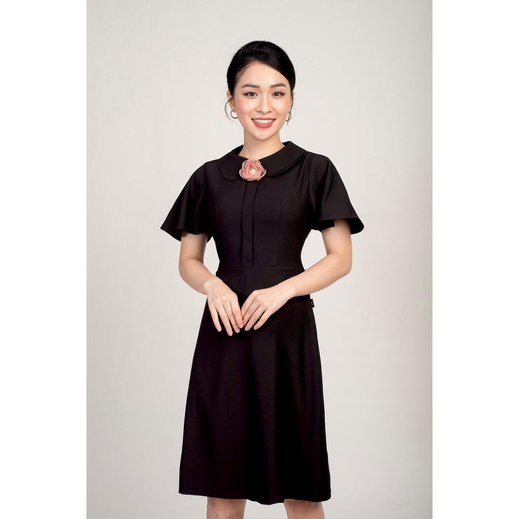Đầm Suông Tay Hến Đính Hoa Cổ MMOutfit D11201401
