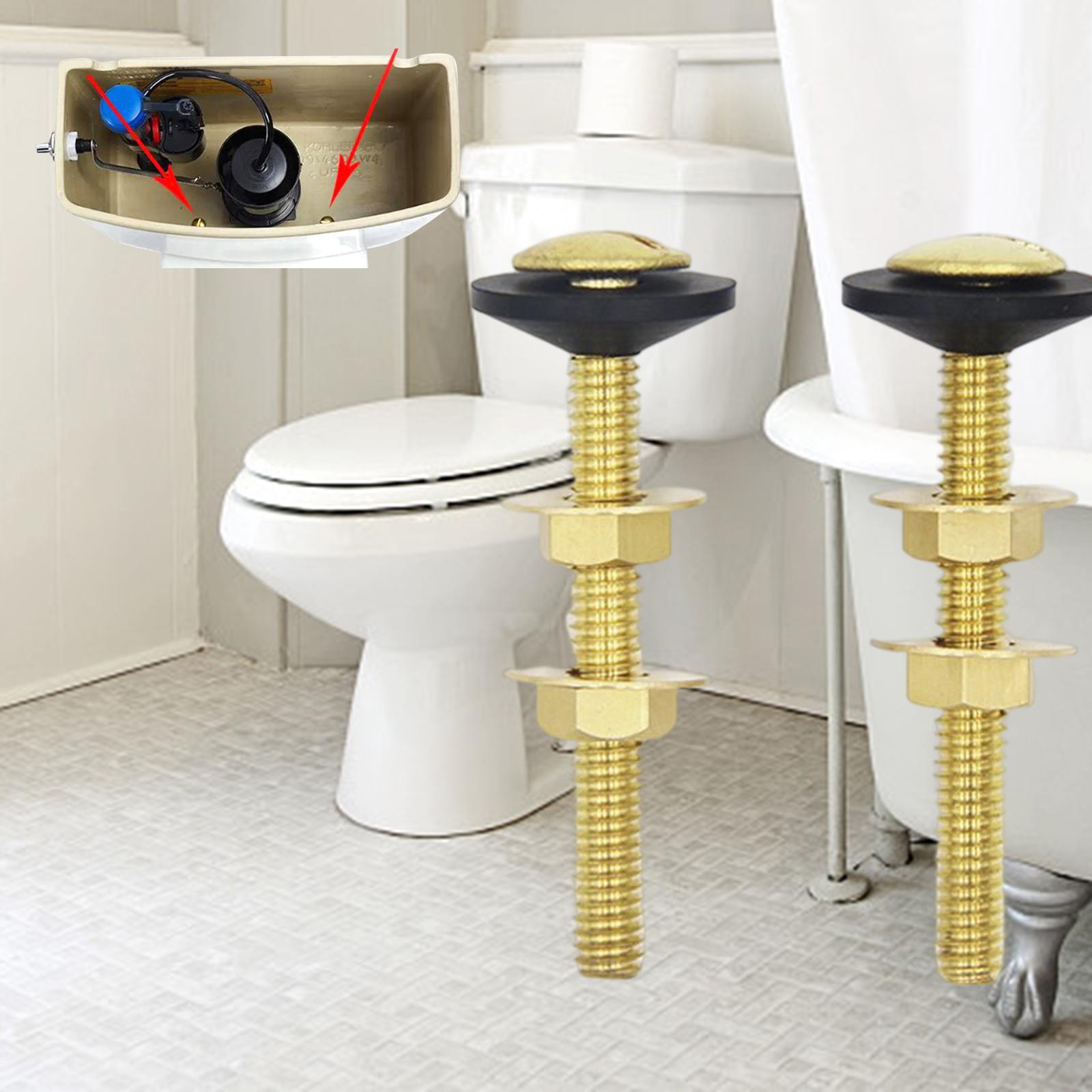 2Pcs Toilet Tank Screws Kit Tightening Fittings Household Nuts Washers