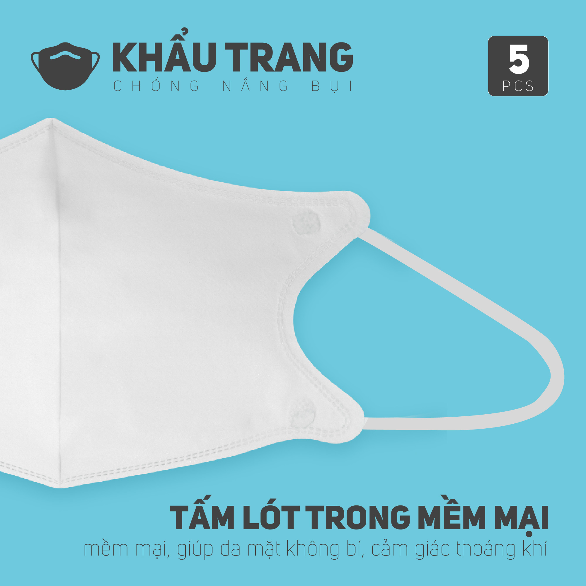 Khẩu Trang 3 lớp 3D Chống Ô Nhiễm Bụi Mịn thời trang, chống Nắng,khẩu trang chống tia uv,khẩu trang 3 lớp tao cảm giác thoải mái khi sủ dụng,khẩu trang sủ dụng 1 lần