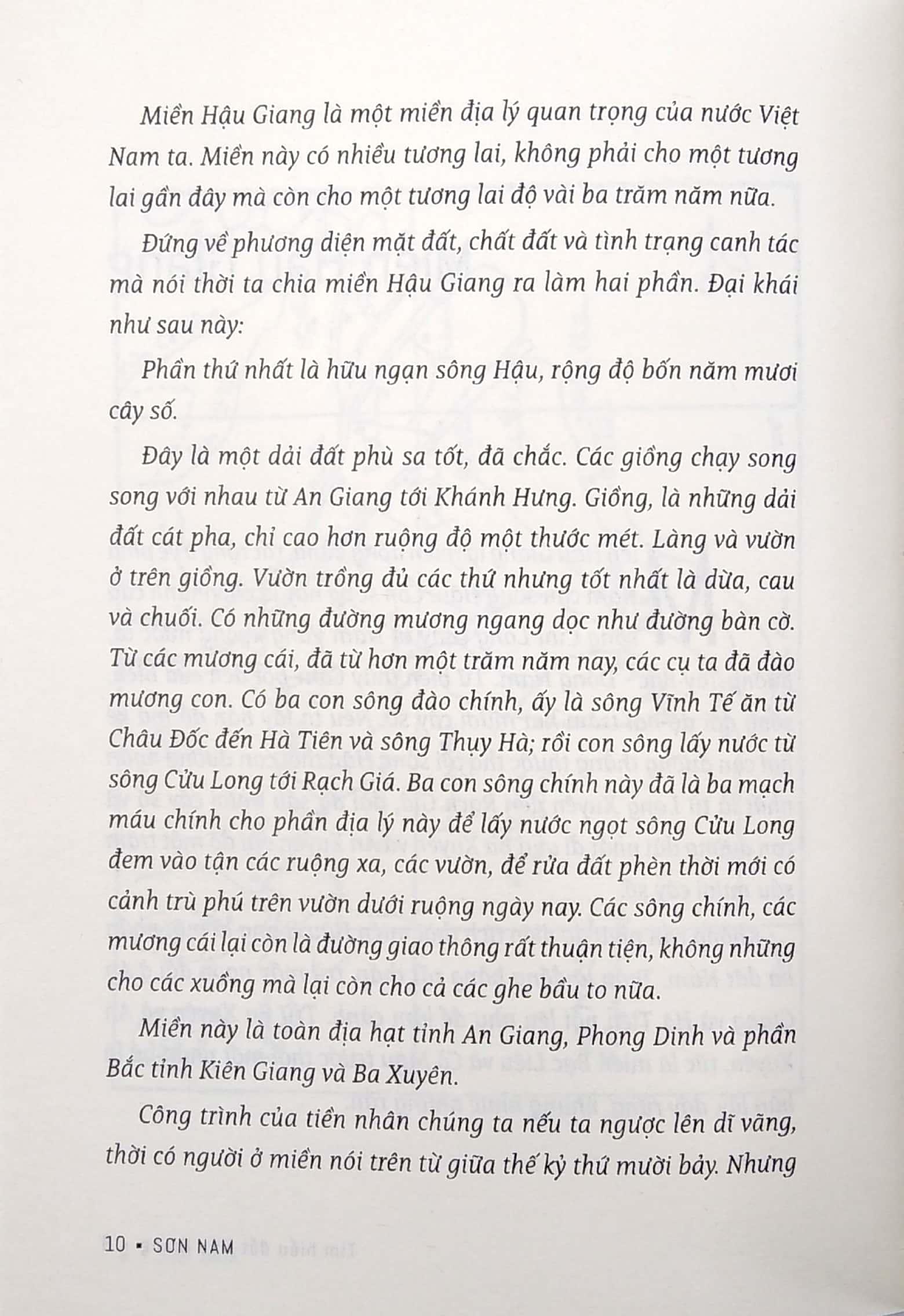 Sách Sơn Nam - Tìm Hiểu Đất Hậu Giang & Lịch Sử Đất An Giang