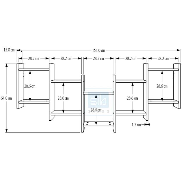 Kệ Gỗ Treo Tường Juno Sofa  CTKT517 KT 151x15x64cm