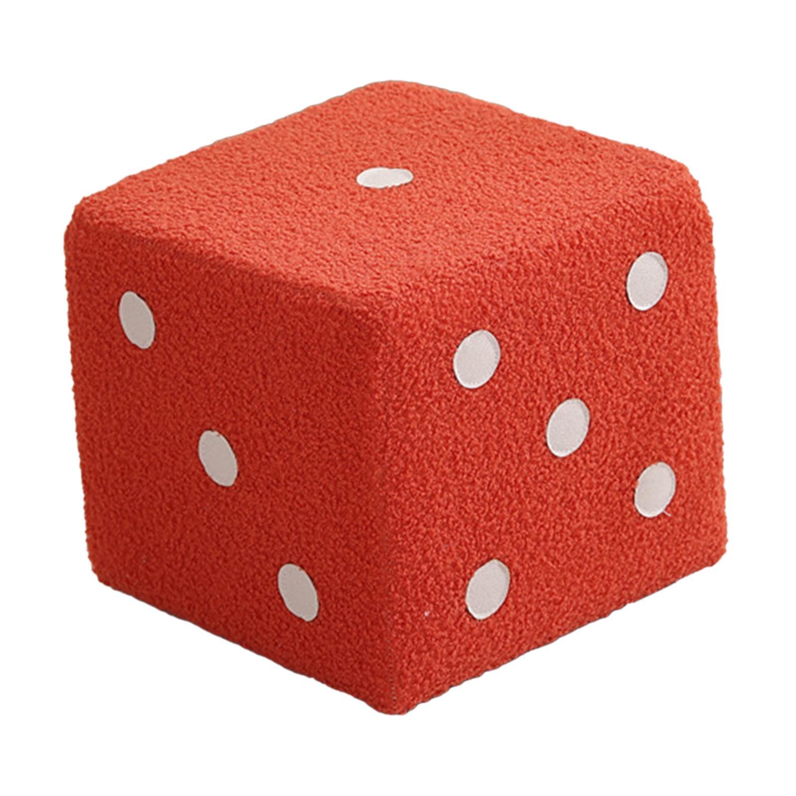 Dice Cubic Foot Stool Small Dice Cube Ottoman for Apartment Entryway Bedside