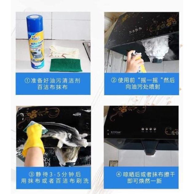 Bình Xịt Vệ Sinh Nhà Bếp Kitchen Clean - Xịt Bếp Cam Bọt