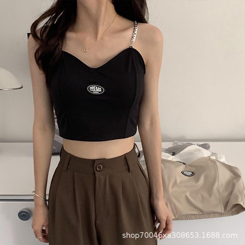 Áo croptop 2 dây nữ cá tính, Áo ba lỗ Tím Bra nữ có đệm mút chất thun dày dặn co dãn M12