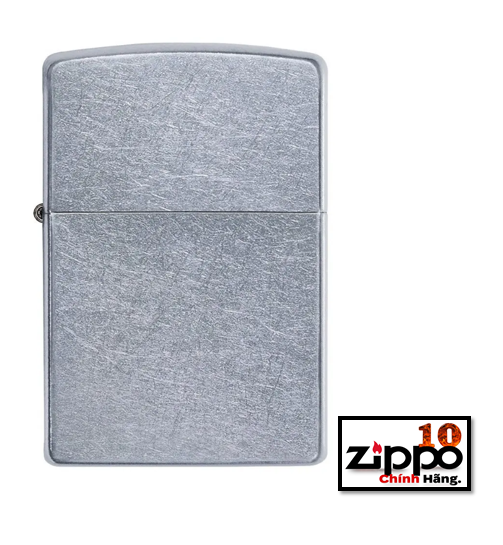 Bật lửa Zippo 207 Classic Street Chrome (vỏ đồng thau mạ crom xước bụi) - Chính Hãng 100%