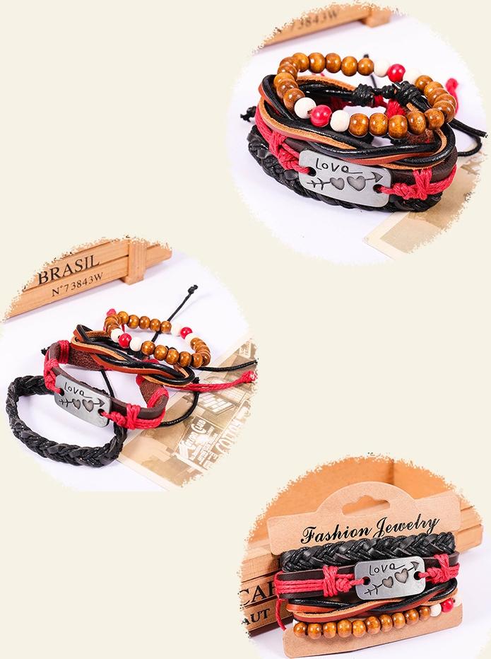 Set Vòng tay Handmade Nam cá tính, Phong cách mạnh mẽ, trẻ trung, Thiết kế Euro Vintage, rất hợp với đồ Jean