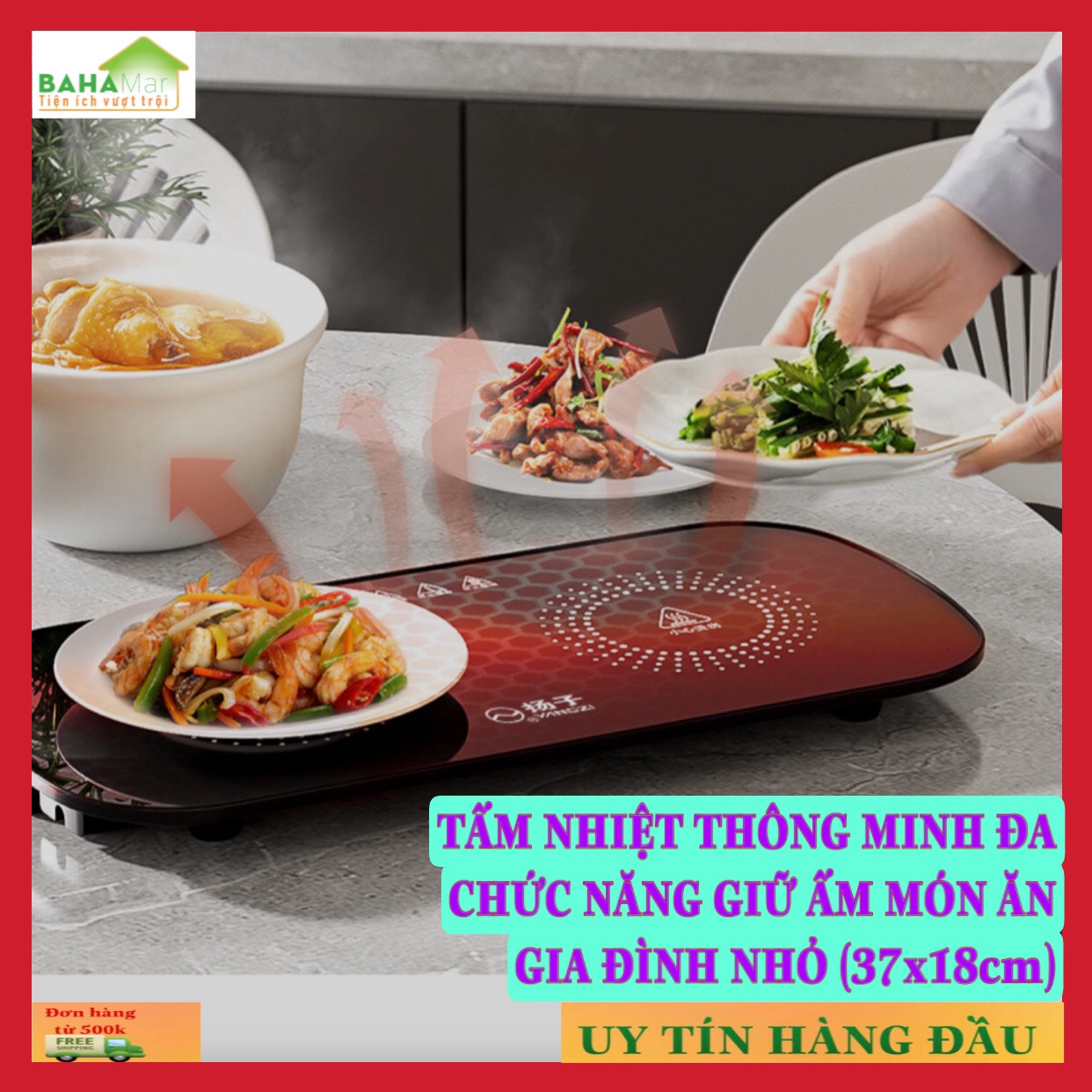TẤM NHIỆT THÔNG MINH ĐA CHỨC NĂNG GIỮ ẤM MÓN ĂN GIA ĐÌNH NHỎ "BAHAMAR" Có thể tạm biệt những bữa ăn nguội lạnh để thưởng thức đồ ăn nóng ấm giúp giữ sức khoẻ cuộc sống