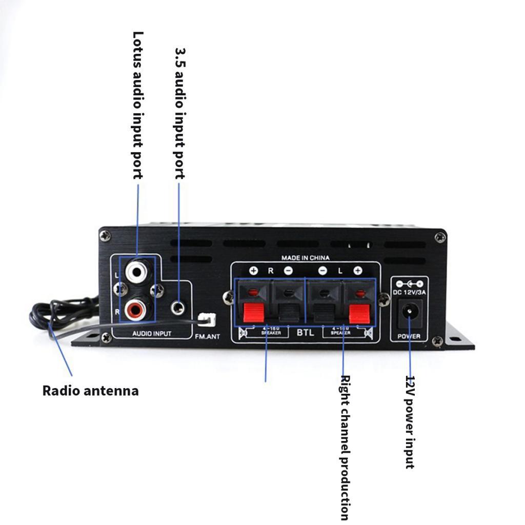 Professional 400W + 400W Audio Power Amplifier Receiver for Car CD DVD
