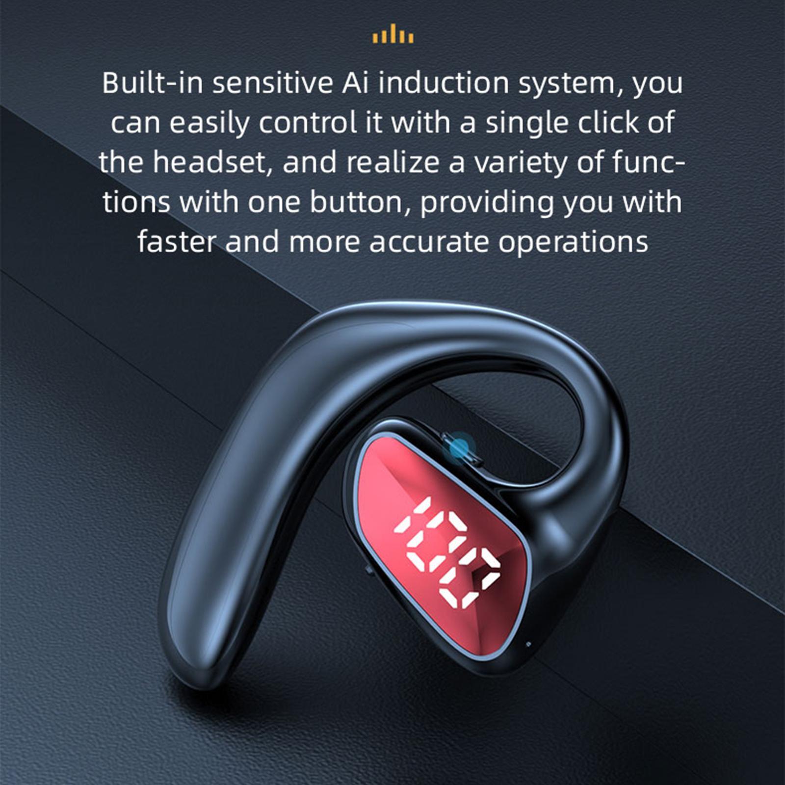 Headset Earhook Noise Cancelling Long Standby Time Single Ear for Driving