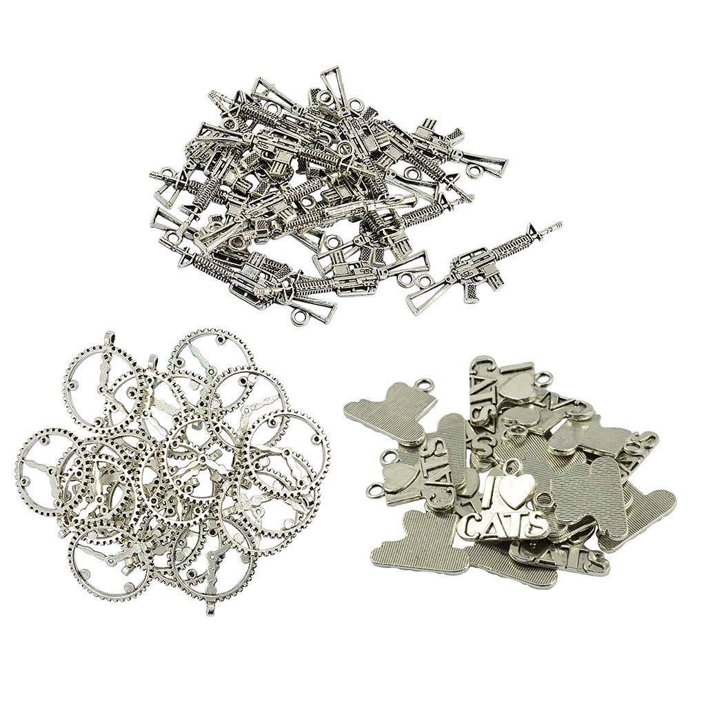 20 Pieces Alloy Antique Silver Pendants Charms,Handmade Jewelry Findings for DIY Necklace Bracelet Making