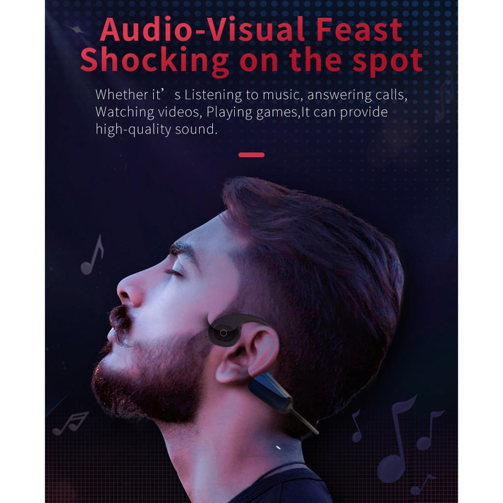 A9 Headphones Bluetooth 5.0 Open Ear for Driving Gym black