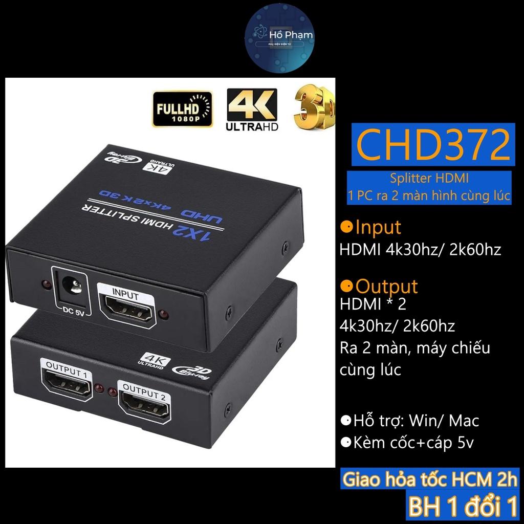 Bộ chia HDMI 1 ra 2, 4 - Splitter HDMI từ 1 PC lên 2, 4 màn hình HDMI cùng lúc - Hồ Phạm CHD
