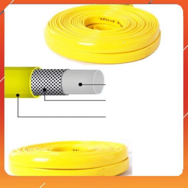 ️Evoucher Bộ dây vòi xịt nước rửa xe, tưới cây , tăng áp 3 lần, loại 7m, 10m 206319 đầu đồng, cút đồng,+ móc khoá