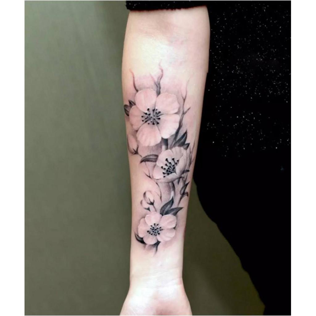 Hình xăm dán hoa 10x20cm