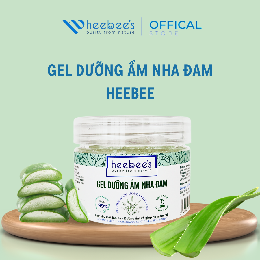 Gel Dưỡng Ẩm Nha Đam Heebee 300gr - Làm dịu, dưỡng ẩm, mềm mịn da