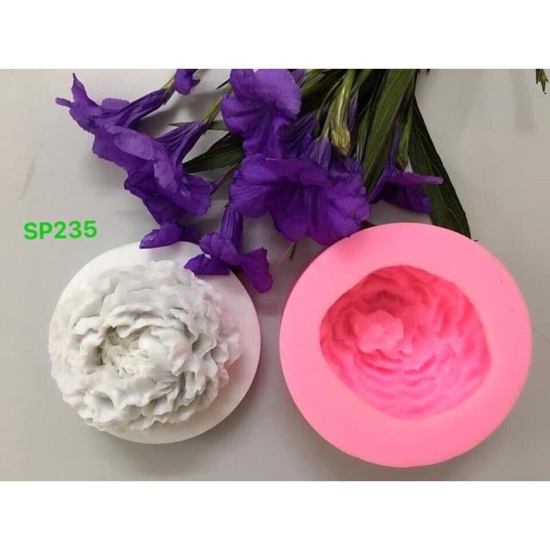 Khuôn silicon hoa mẫu đơn 4D 3 size