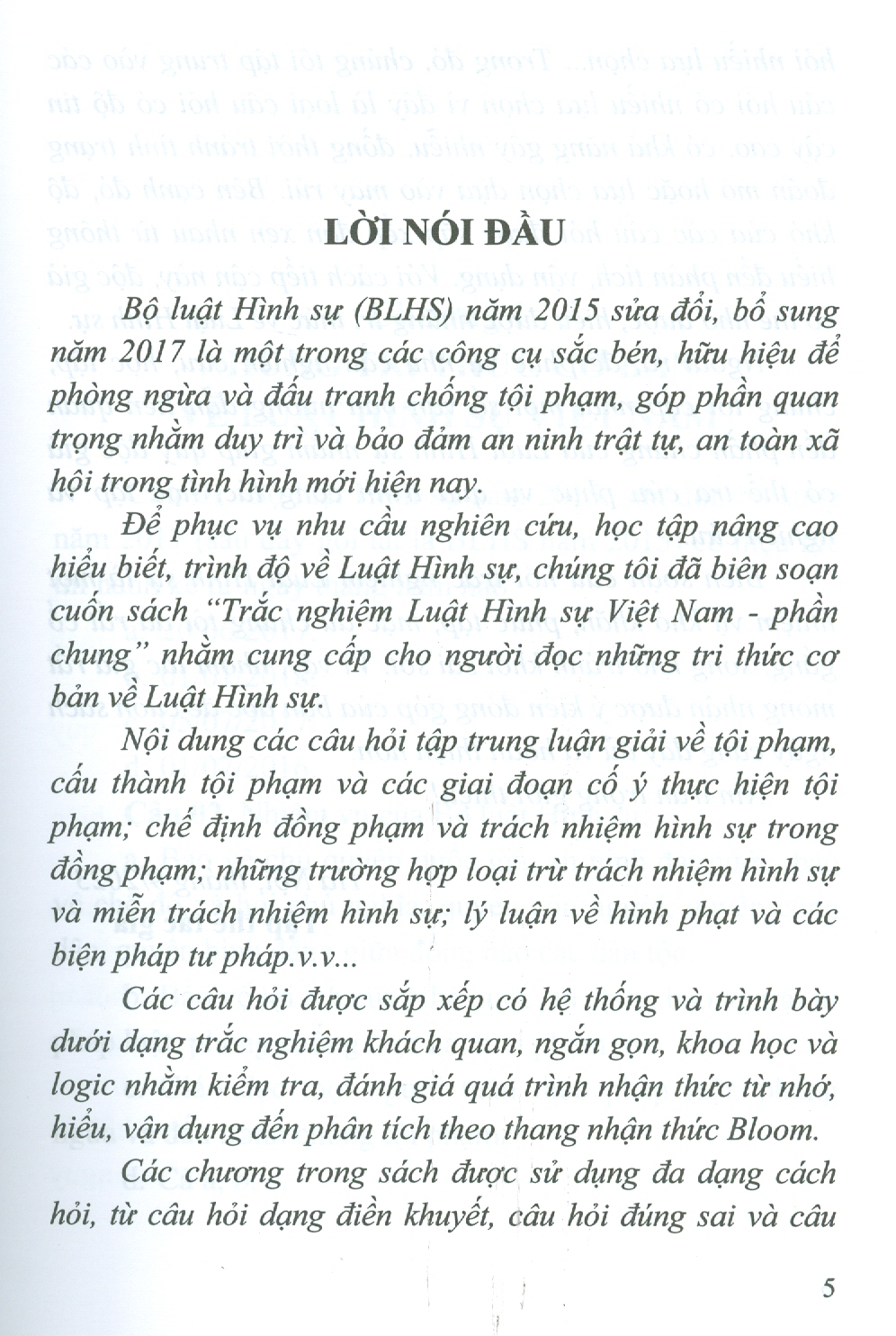 Trắc Nghiệm Luật Hình Sự Việt Nam - Phần Chung (Sách tham khảo; Tái bản có sửa chữa, bổ sung)