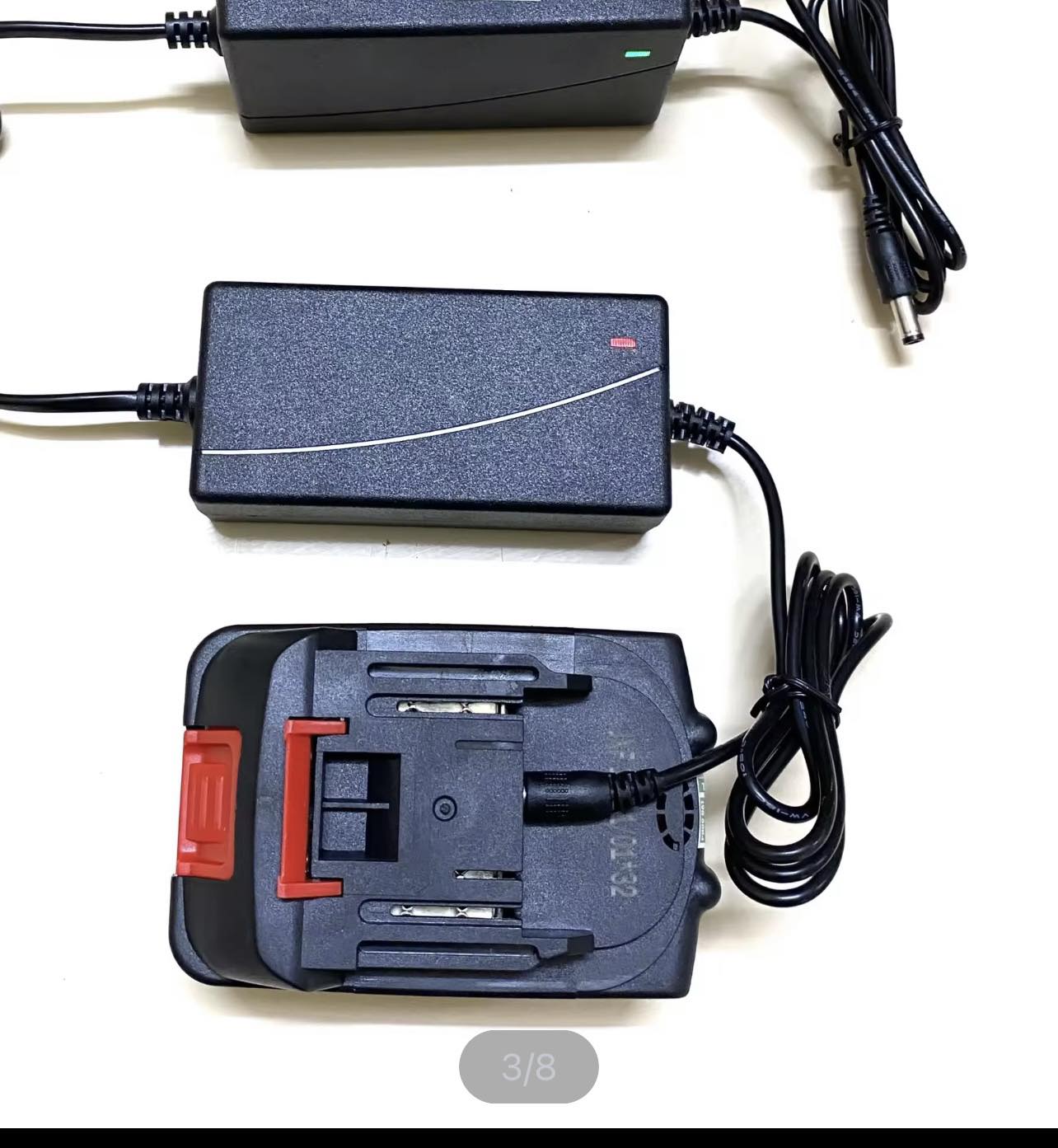 Sạc nhanh 3A cho pin máy khoan, Máy Mài , Máy Siết, Máy rửa Xe Pin, pin Li-ion 21V - 3A, đèn báo đầy pin, pin đầy tự ngắt