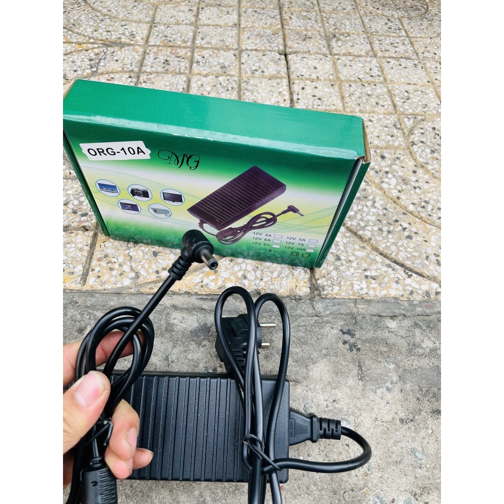 Nguồn ADAPTER 12V 10A dùng cho bơm mini, đèn led, camera. Cho dòng điện ổn định. Bảo hành 6 tháng