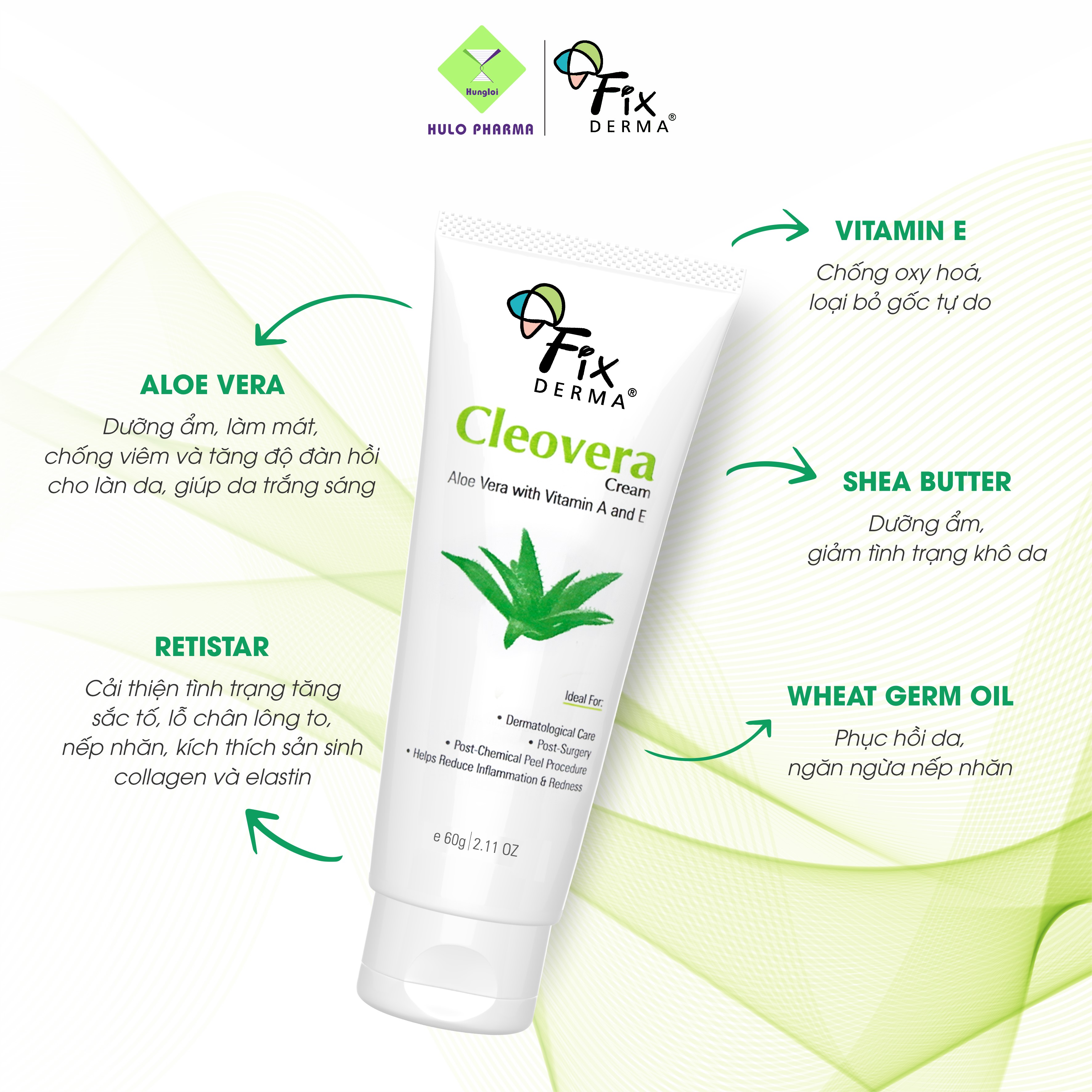 Kem dưỡng da FIXDERMA Cleovera Cream (60g)