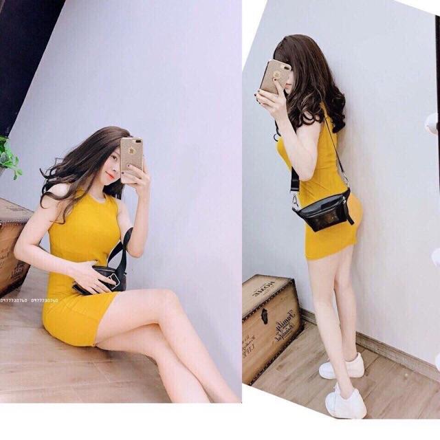 Váy Body 3 Lỗ Vạt Bầu Sexy