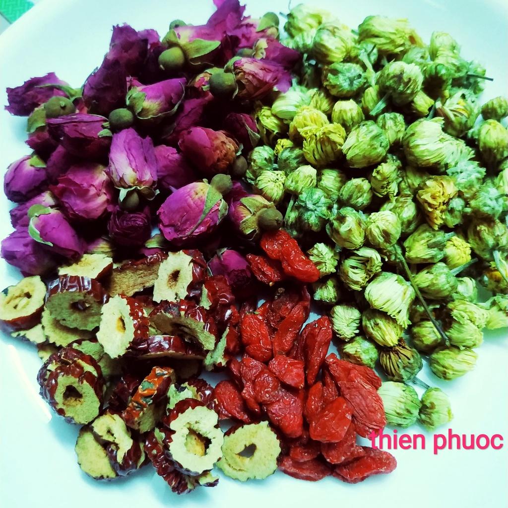 Hoa hồng khô - nụ hồng khô - trà hoa hồng - 50gr