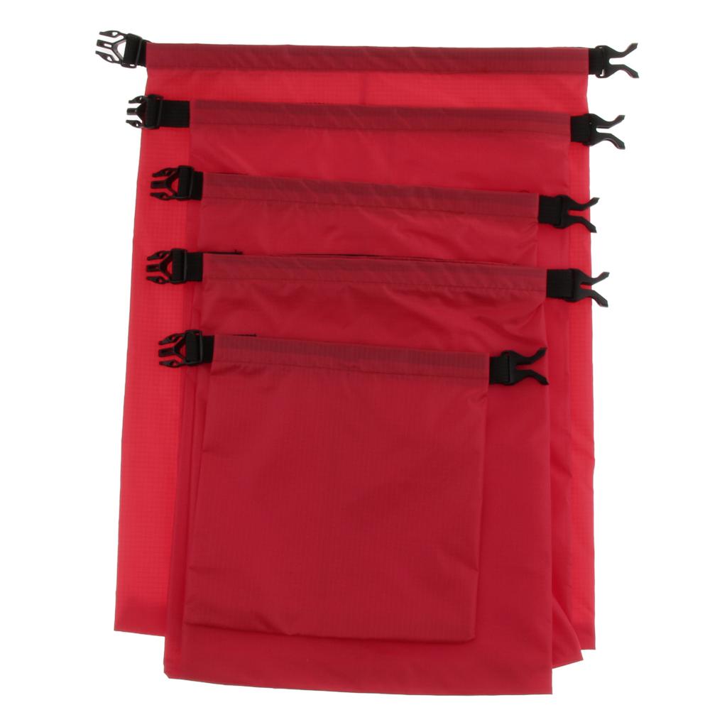 5 Sizes Set Waterproof Dry Bag Sack Storage Pack Camping Rafting pack Red